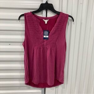 Lucky Brand Sleeveless Blouse - Deep Pink